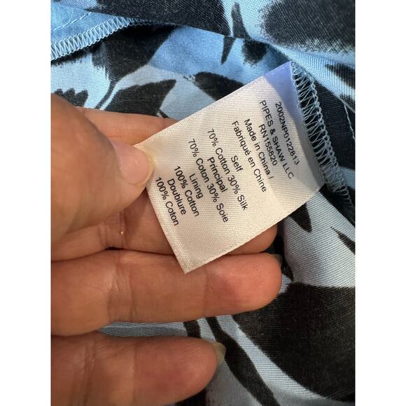 VERONICA BEARD blue mini Samy Printed Shirtdress size 4 - Picture 10 of 11